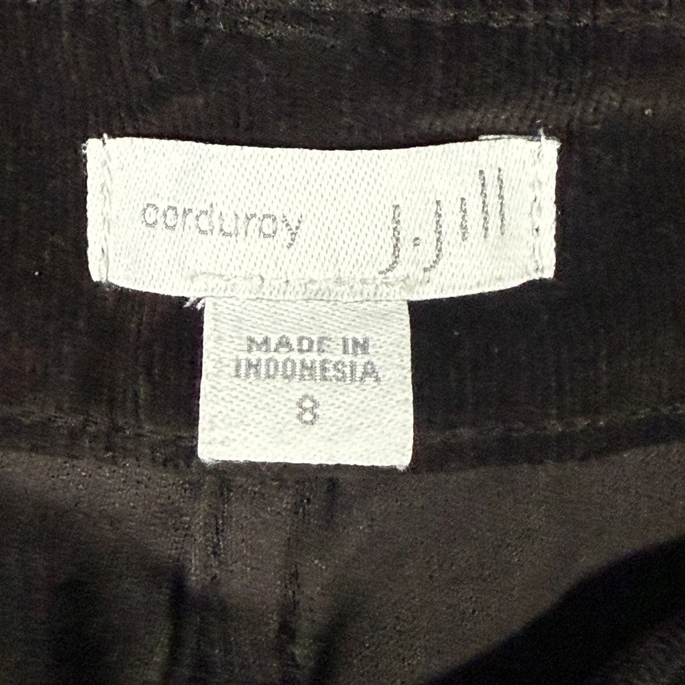 J. Jill Womens Brown Corduroy Straight‎ Leg Pants Size 8 Chocolate Brown
